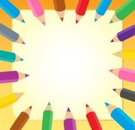 Frame with crayons 1
