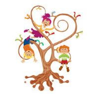Education tree with pupils N2