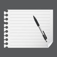 abstract list blanc with pen vector illustration