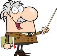 Professor Holding A Pointer Stick