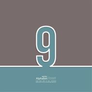The number abstract background N9