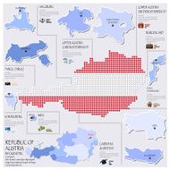 Dot And Flag Map Of Republic Austria Infographic Design