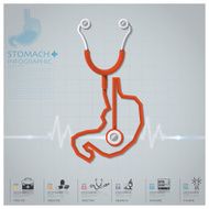 Stomach Shape Stethoscope Health And Medical Infographic