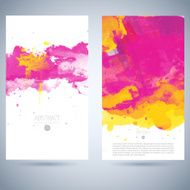 Set of vector watercolor template N80