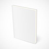 Empty standing book with white cover