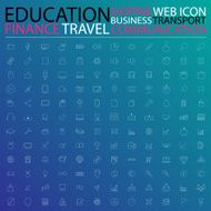 Set of web icons for business communication education and