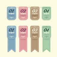 Vintage Design Labels infographic template N3