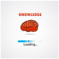 Creative brain loading on background