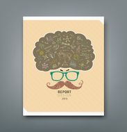 Cover report man scientist wearing glasses
