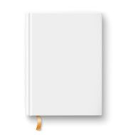Blank book template with gold bookmark