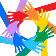 Rainbow Colors Hands Icon N2