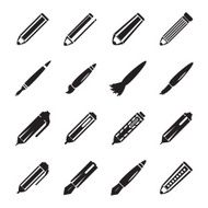 Writing tools icon set