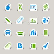 Paper cut - School Icons