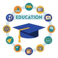 Education related vector infographic flat style