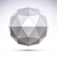 3D polygonal geometric object vector abstract design element