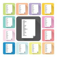 Paper Icon color set vector illustration N2