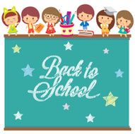 back to school chalkboard layout design N2
