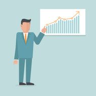Vector business conference concept in flat style N3