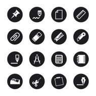 Office Icons Set 2 - Black Circle Series