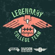Emblem of the college rugby team N8