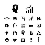brain and bulb light creative idea set N5