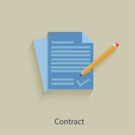 Contract concept design clean vector