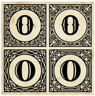 Old Paper with Decorative Letter O