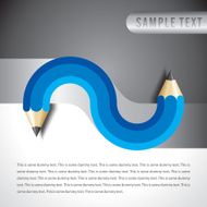 Template with pencil banner
