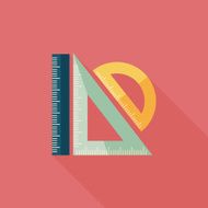 Ruler flat icon with long shadow eps10 N45