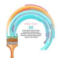 creative idea with paint and place for your text