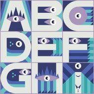 Monster font A - I