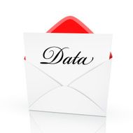 the word data on a card