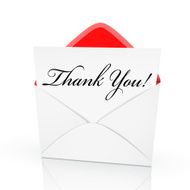 the words thank you on a card
