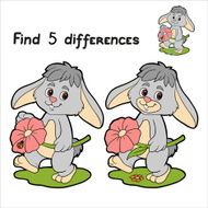 Find 5 differences (rabbit)