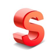3d red letter S N7