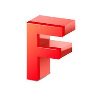 3d red letter F N9