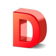 3d red letter D N9
