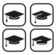 Graduation icon - four variations