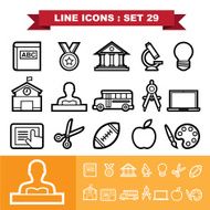 Line icons set 29