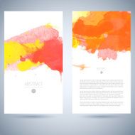 Set of vector watercolor template N81