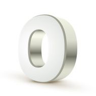 3d alphabet silver O