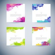 Set of vector watercolor template N82
