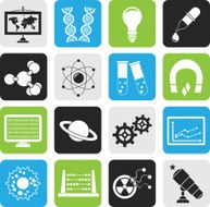 Silhouette Science Research and Education Icons N2