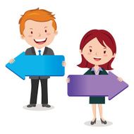 Direction Business people holding arrow N2
