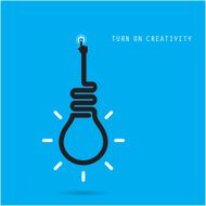 Turn on Creative light bulb concept Business idea and education concept