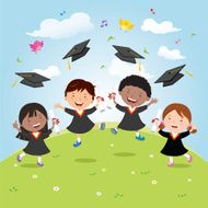 Graduation kids celebration with joy N2