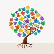 Education tree book concept illustration N2