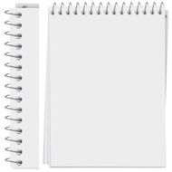 vector high detailed spiral bound notepad page