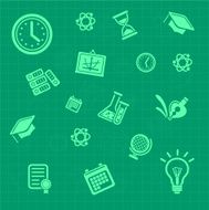 Vector education background green Pattern N2