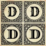 Old Paper with Decorative Letter D